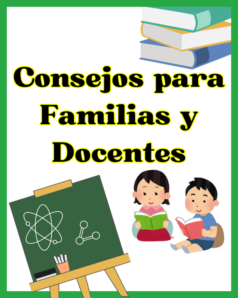 consejos para familias y docentes